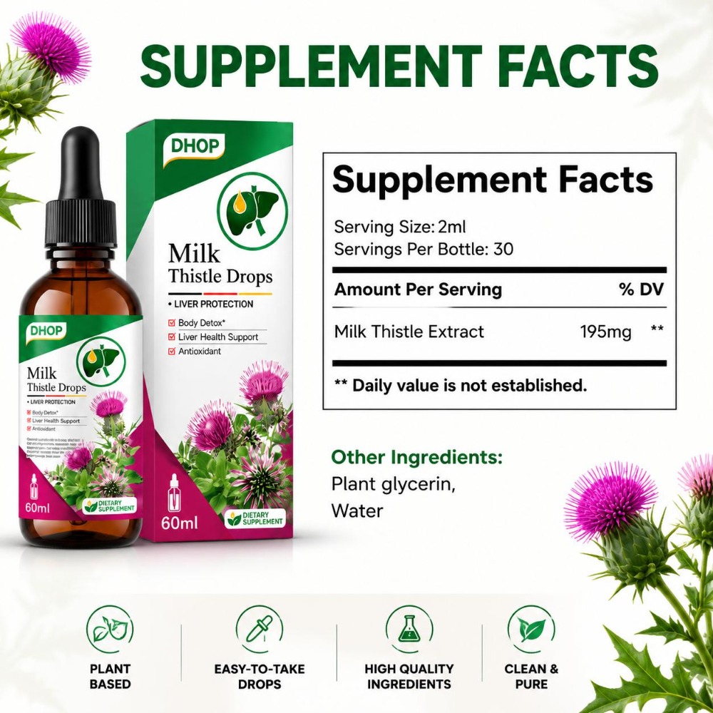 DHOP Milk Thistle Drops Silyma - đánh giá và giá Milk Thistle Silymarin