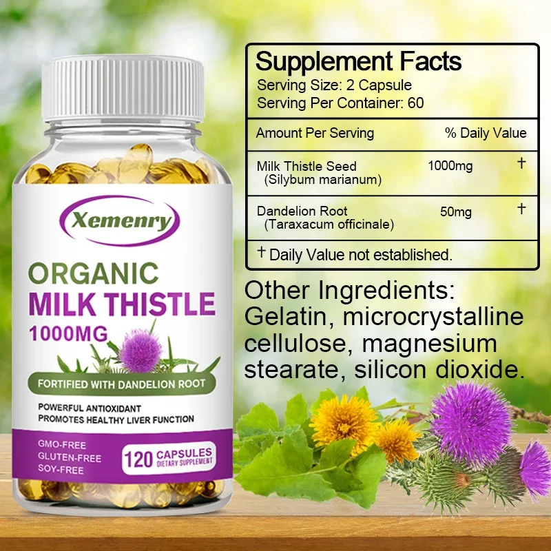 Milk Thistle Capsules 1000 Mg  - đánh giá và giá Milk Thistle Silymarin